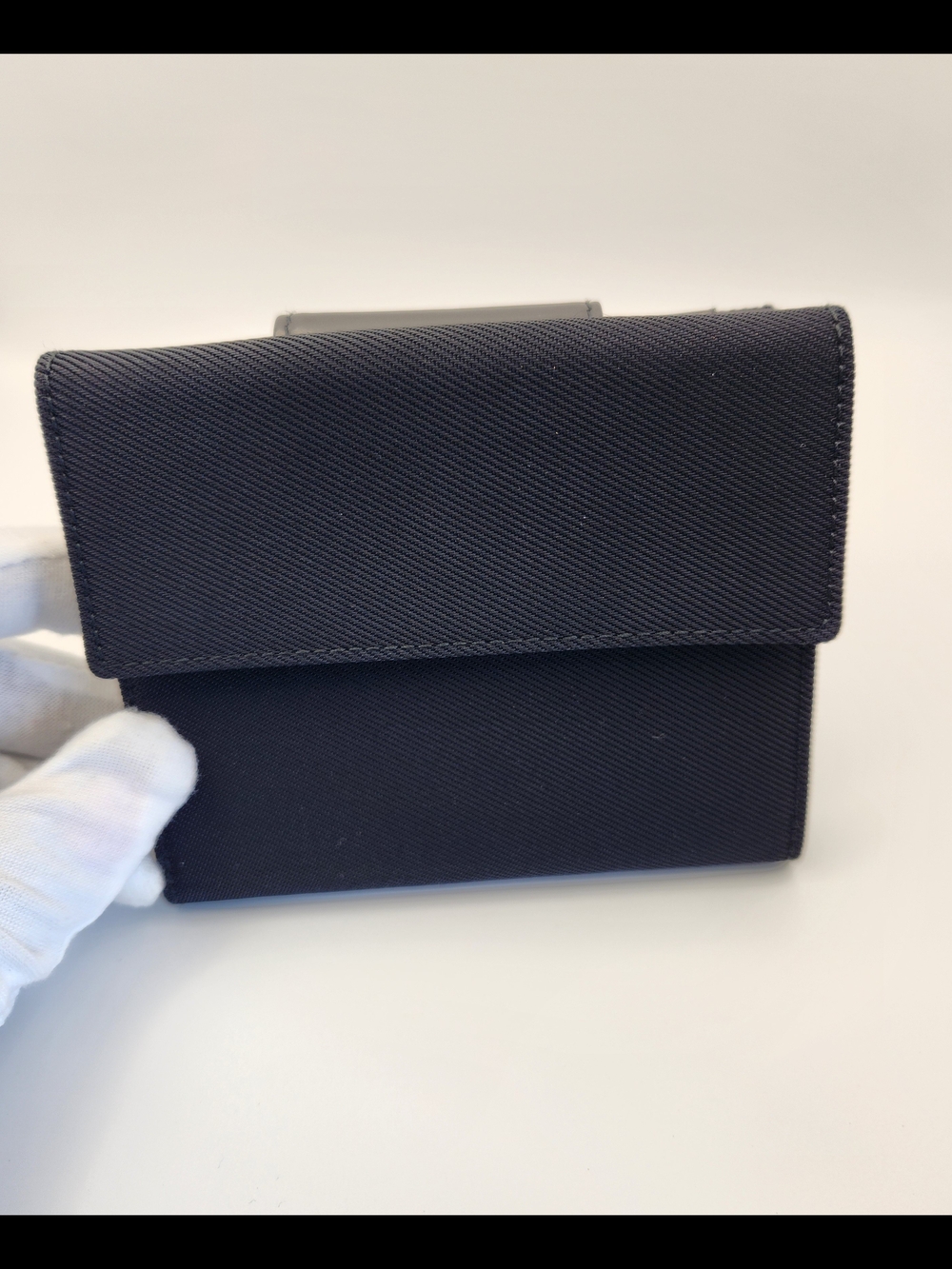 Bulgari Black Leather Compact Wallet View 2